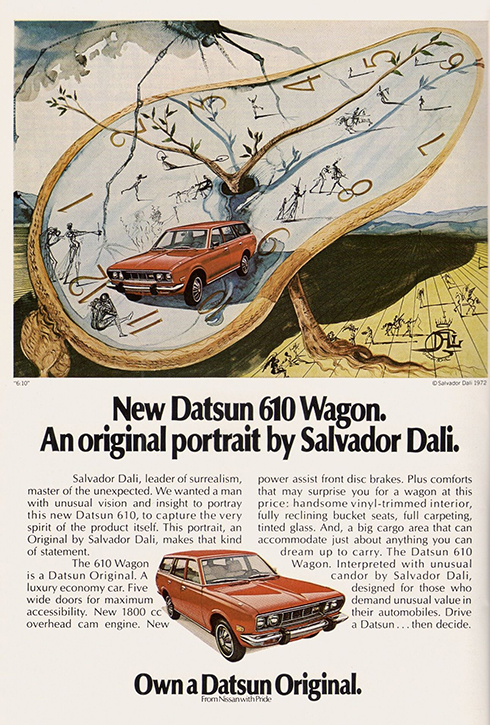 Advertisement designed for Datsun