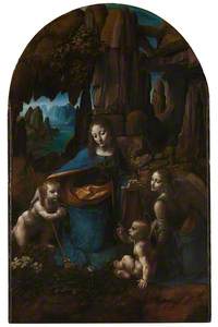 The Virgin of the Rocks (The Virgin with the Infant Saint John adoring the Infant Christ accompanied