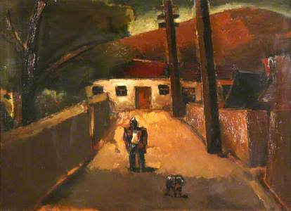 Miner with Dog