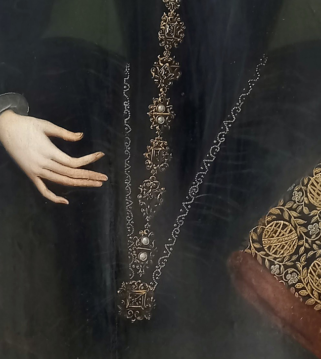 Detail of 'Portrait of a Lady in Court Dress'