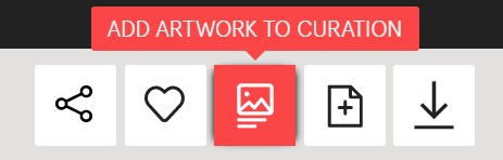 'Add artwork to Curation' button