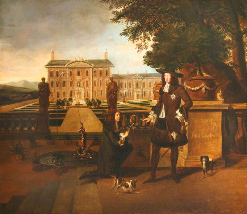 Called 'John Rose (1619–1677), the Royal Gardener, Presenting a Pineapple to Charles II (1630–1685)'