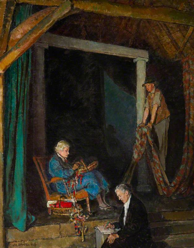 Interior of the Barn Theatre, Smallhythe Place: Edith Ailsa Craig (1869–1947), Charles Staite and Irene Cooper Willis