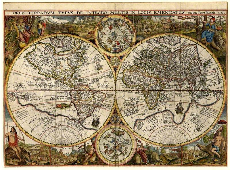 Orbis Terrarum Typus (Double Hemispheric World Map)